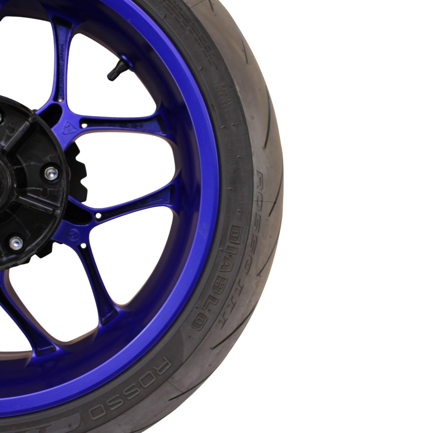 2020 - 2024 YAMAHA YZF R1 REAR WHEEL BACK RIM TIRE RUBBER HUB BLUE OEM