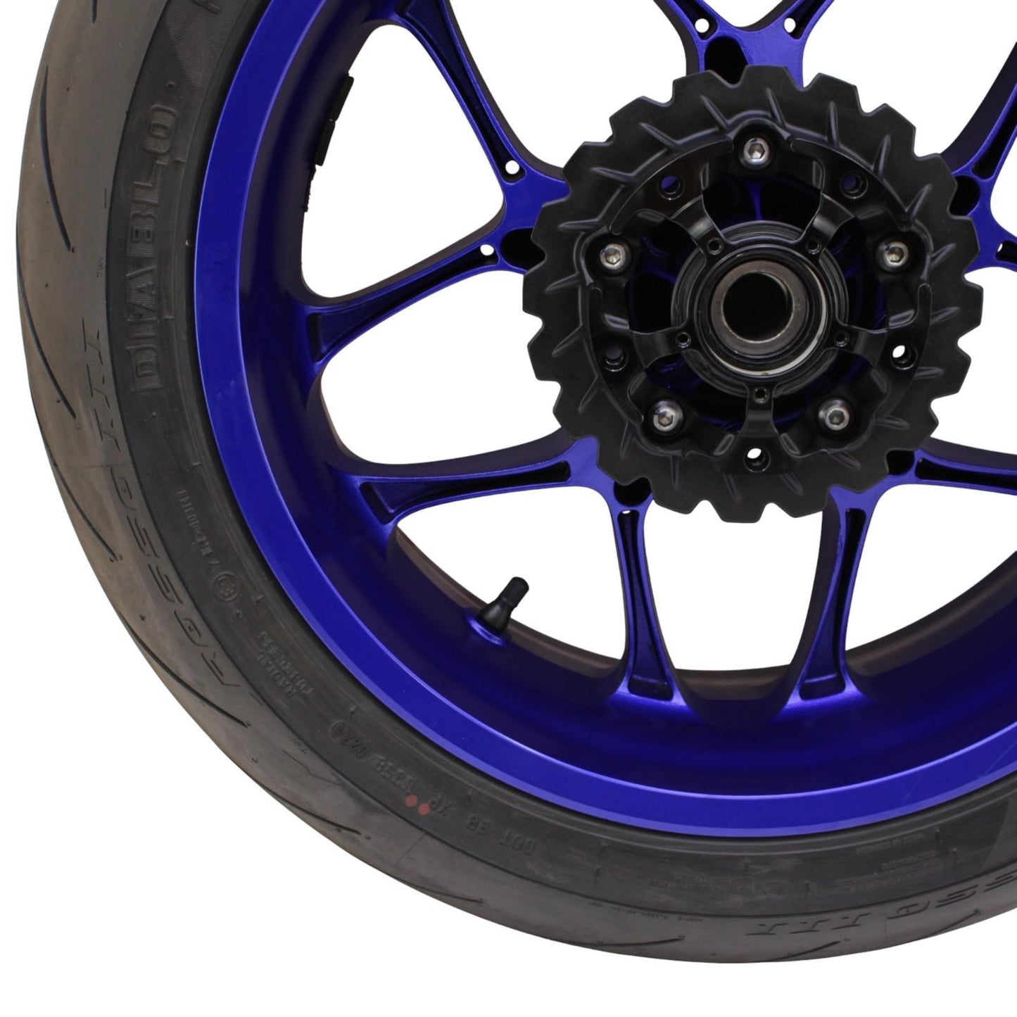 2020 - 2024 YAMAHA YZF R1 REAR WHEEL BACK RIM TIRE RUBBER HUB BLUE OEM
