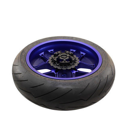2020 - 2024 YAMAHA YZF R1 REAR WHEEL BACK RIM TIRE RUBBER HUB BLUE OEM