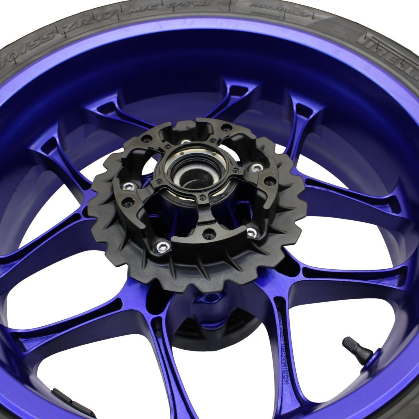 2020 - 2024 YAMAHA YZF R1 REAR WHEEL BACK RIM TIRE RUBBER HUB BLUE OEM