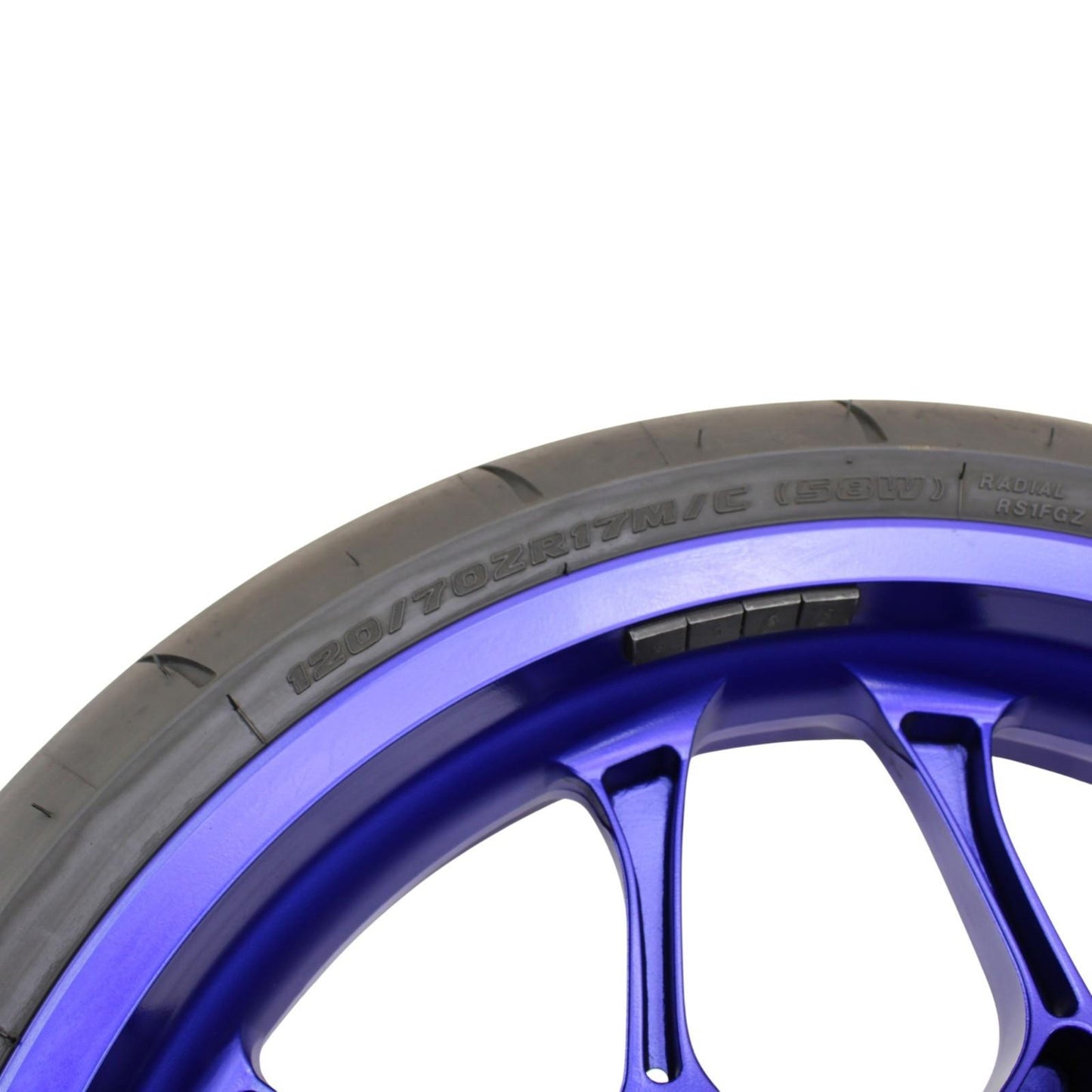 2020 - 2024 YAMAHA YZF R1 FRONT WHEEL RIM TIRE RUBBER BLUE STOCK OEM
