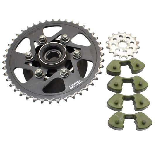 2013 - 2018 KAWASAKI NINJA ZX6R REAR SPROCKET HUB CUSHIONS BLACK REAR & FRONT VO