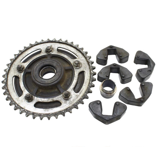 2005 2006 SUZUKI GSXR 1000 REAR SPROCKET WHEEL HUB CUSHIONS DRIVE GEAR SILVER