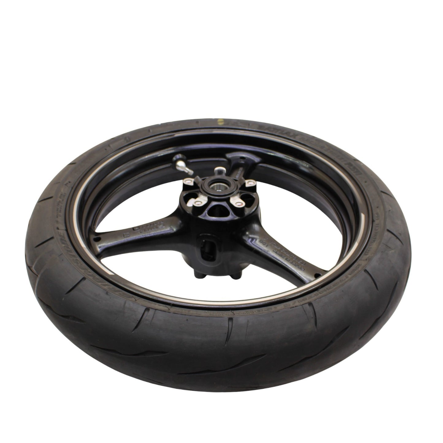 2021 - 2025 KAWASAKI NINJA ZX10R FRONT WHEEL RIM TIRE RUBBER BLACK STOCK OEM