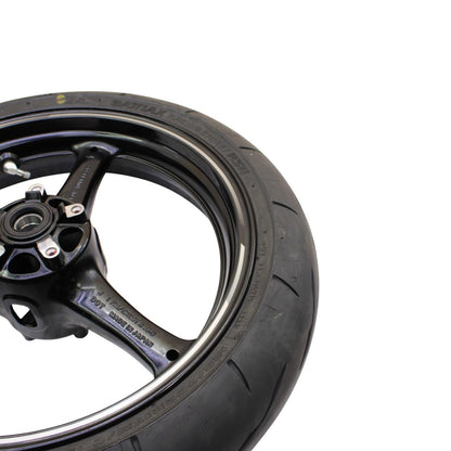 2021 - 2025 KAWASAKI NINJA ZX10R FRONT WHEEL RIM TIRE RUBBER BLACK STOCK OEM