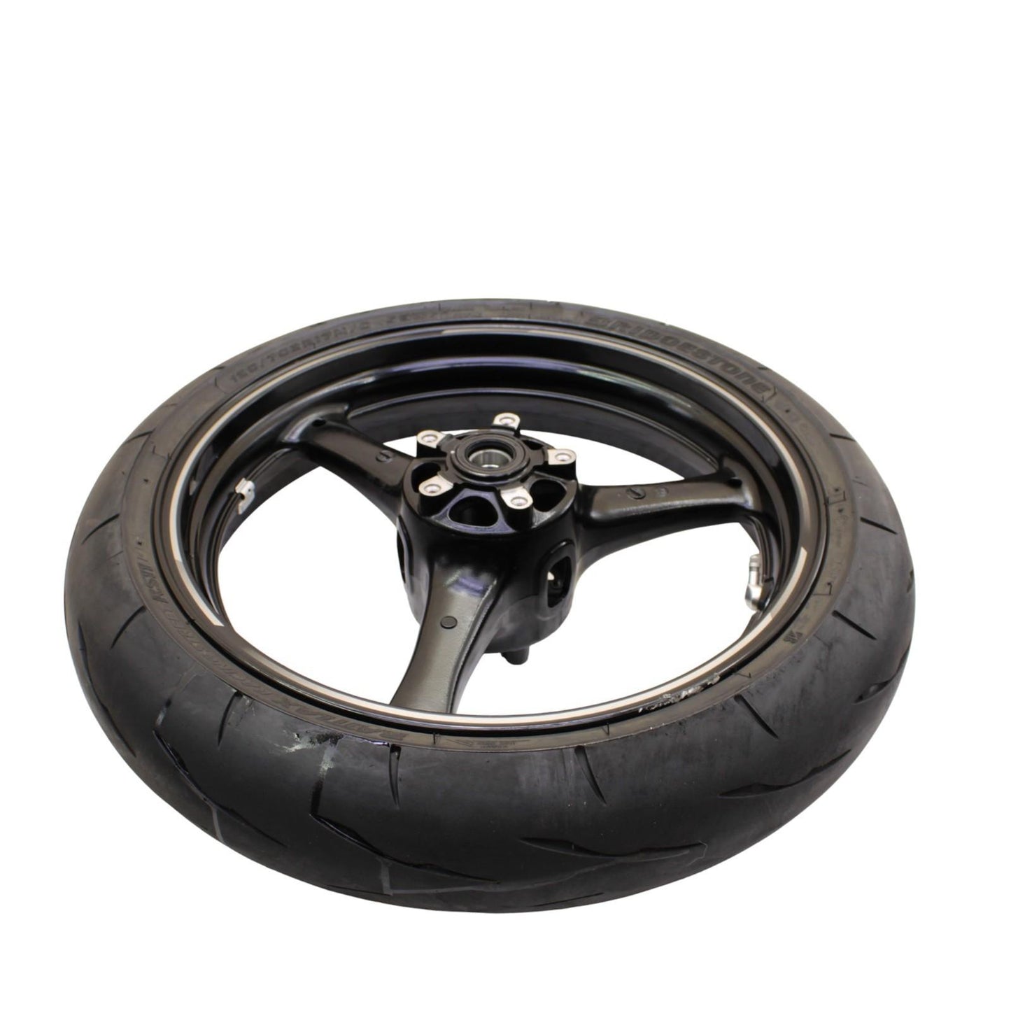 2021 - 2025 KAWASAKI NINJA ZX10R FRONT WHEEL RIM TIRE RUBBER BLACK STOCK OEM