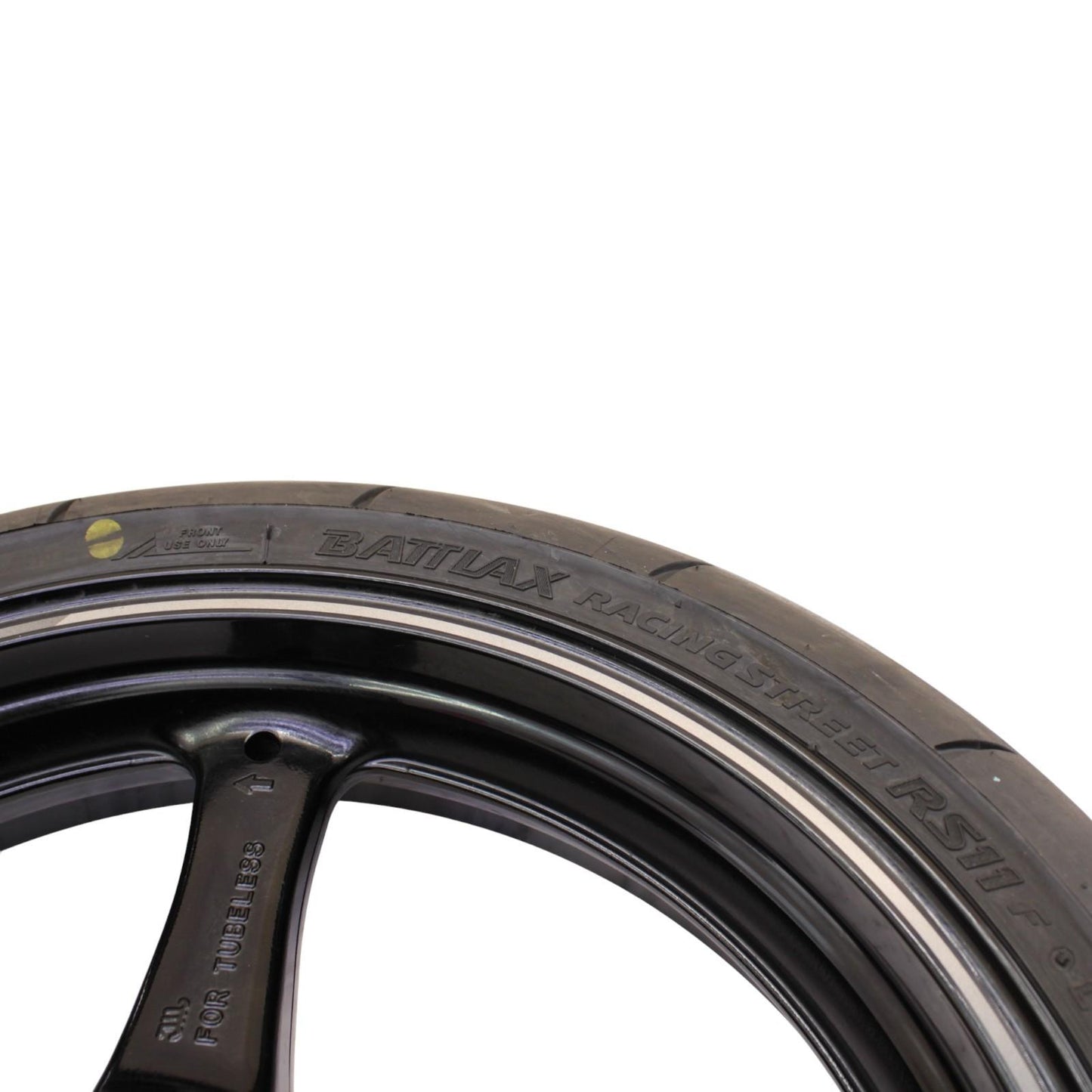 2021 - 2025 KAWASAKI NINJA ZX10R FRONT WHEEL RIM TIRE RUBBER BLACK STOCK OEM