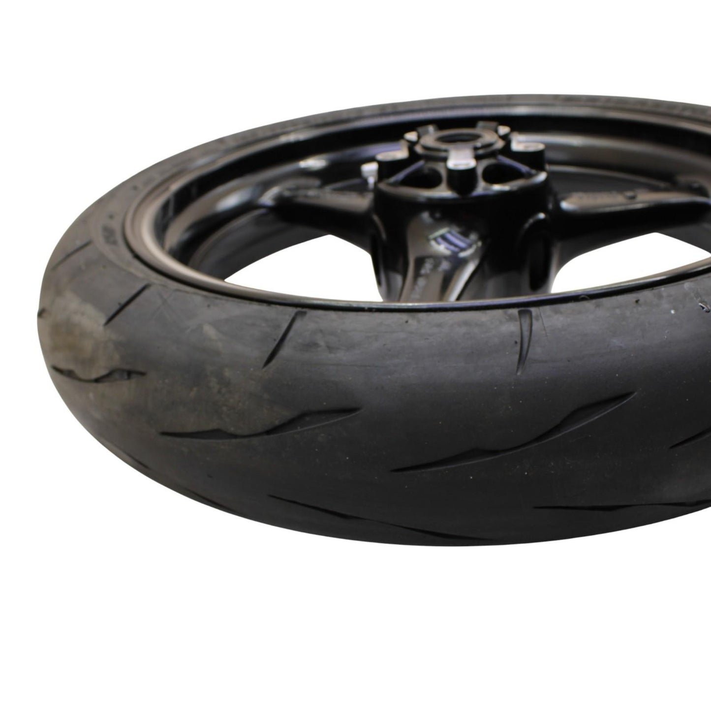 2021 - 2025 KAWASAKI NINJA ZX10R FRONT WHEEL RIM TIRE RUBBER BLACK STOCK OEM