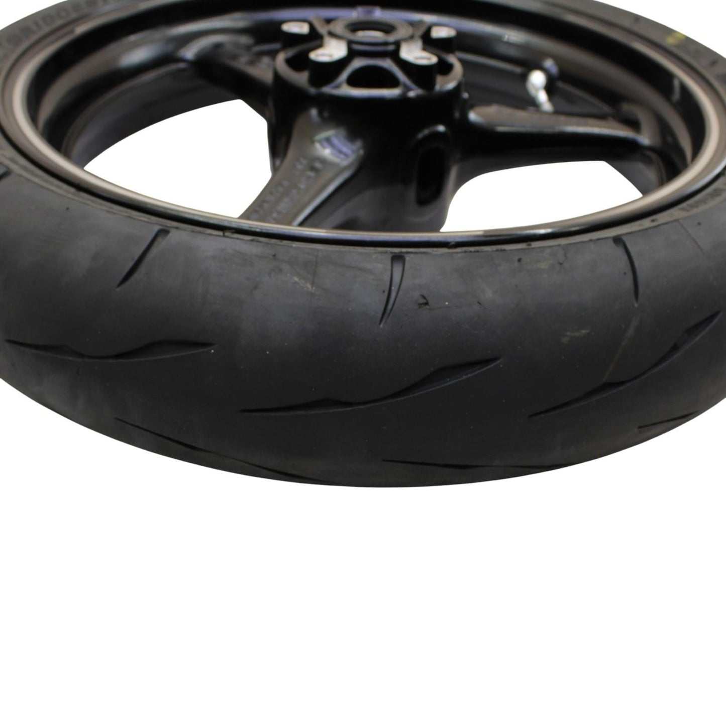 2021 - 2025 KAWASAKI NINJA ZX10R FRONT WHEEL RIM TIRE RUBBER BLACK STOCK OEM