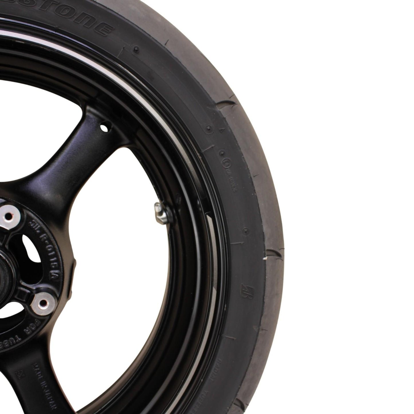 2021 - 2025 KAWASAKI NINJA ZX10R REAR WHEEL BACK RIM TIRE RUBBER HUB BLACK STOCK