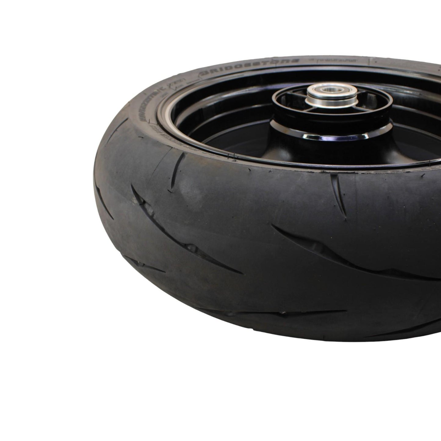 2021 - 2025 KAWASAKI NINJA ZX10R REAR WHEEL BACK RIM TIRE RUBBER HUB BLACK STOCK