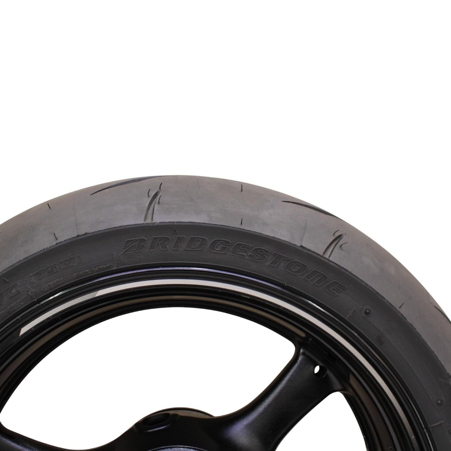 2021 - 2025 KAWASAKI NINJA ZX10R REAR WHEEL BACK RIM TIRE RUBBER HUB BLACK STOCK