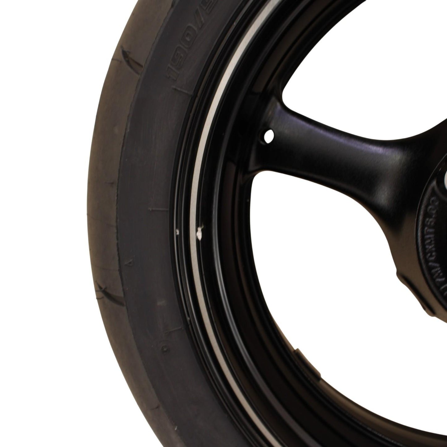 2021 - 2025 KAWASAKI NINJA ZX10R REAR WHEEL BACK RIM TIRE RUBBER HUB BLACK STOCK