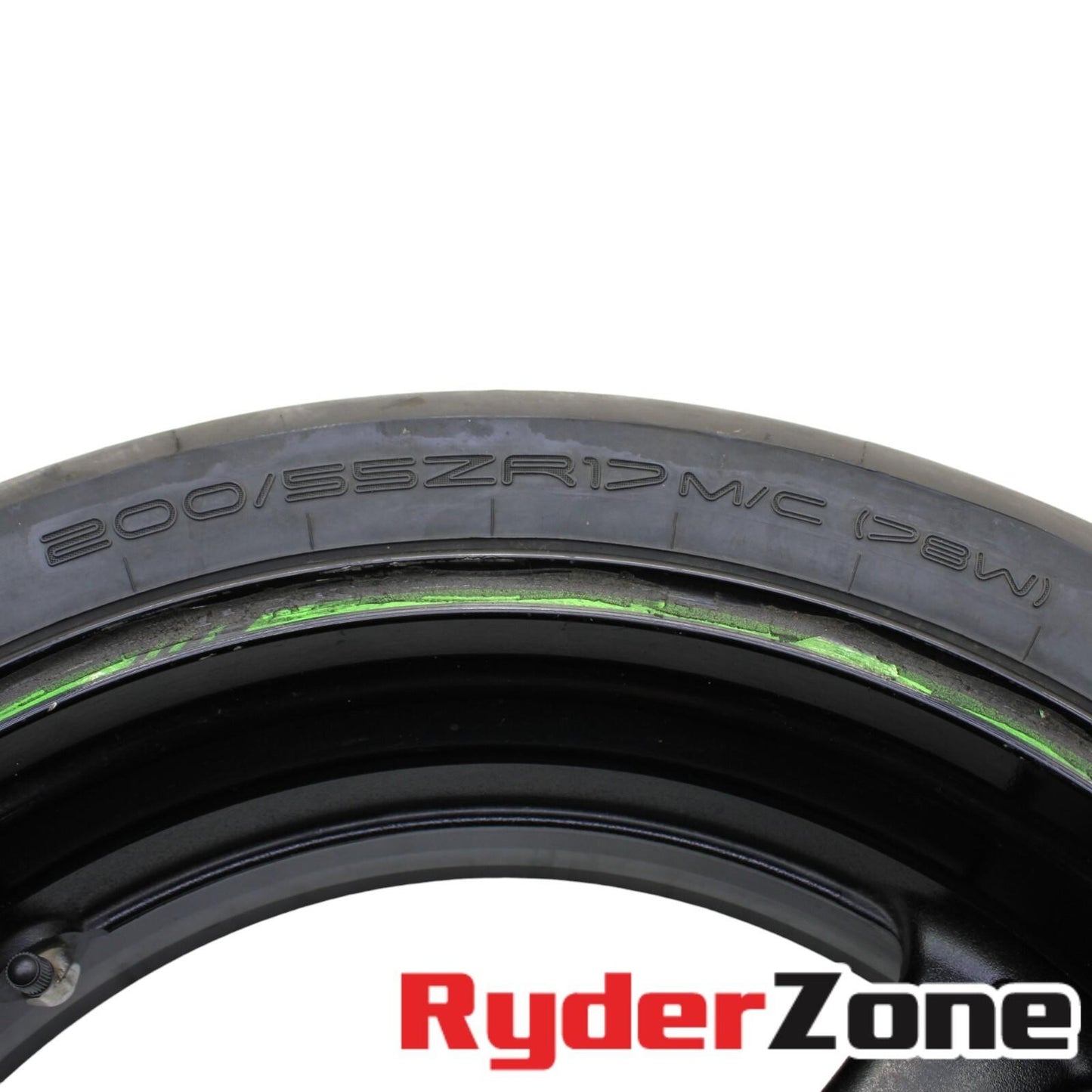 2016 - 2020 KAWASAKI NINJA ZX10R REAR WHEEL RIM BLACK DUNLOP TIRE STRAIGHT