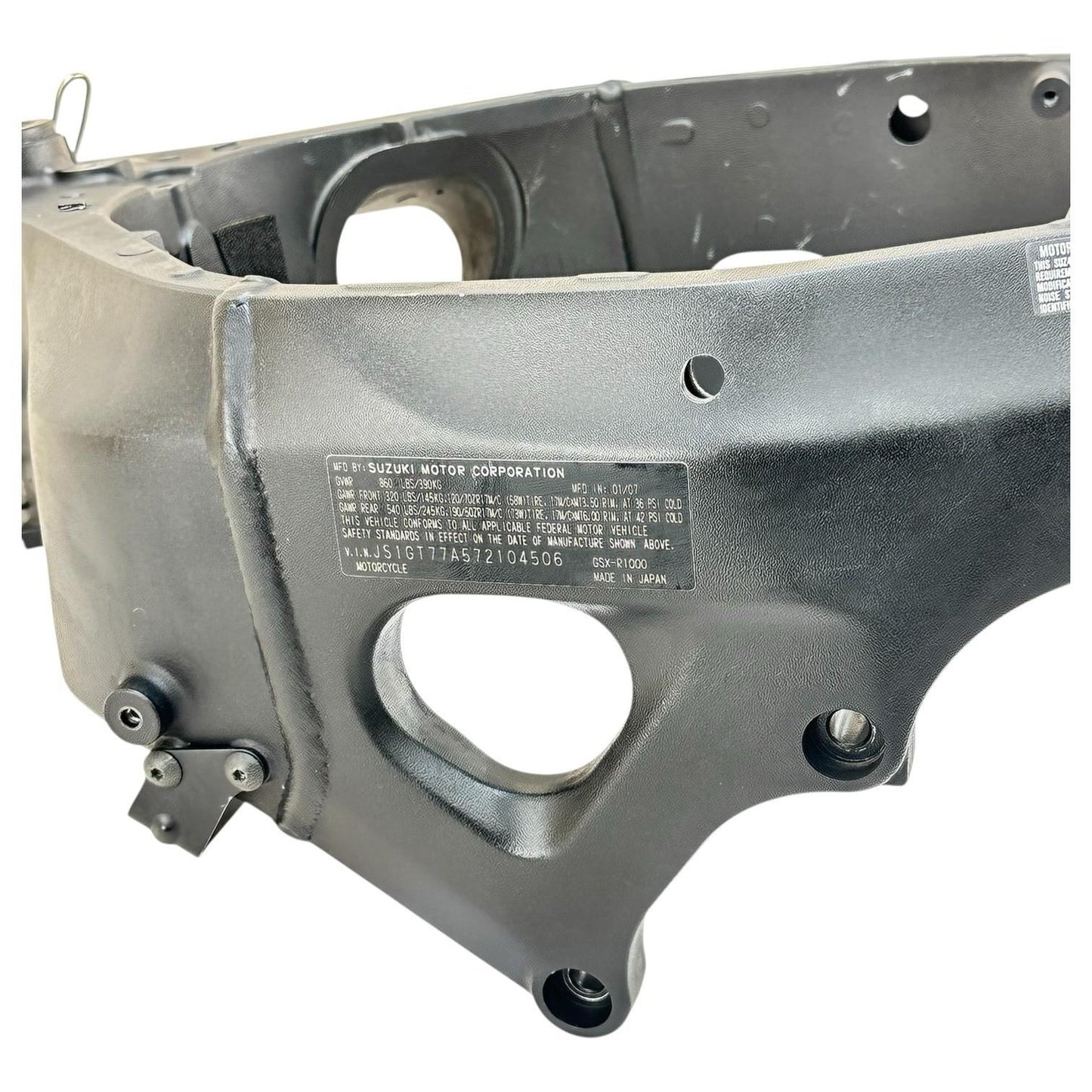 2007 2008 SUZUKI GSXR 1000 MAIN FRAME BODY CHASSIS STOCK OEM
