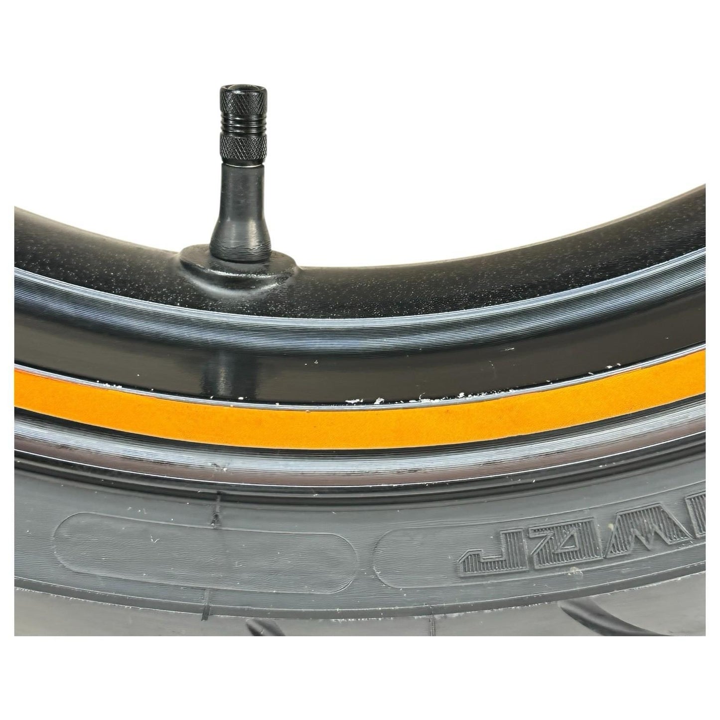 2007 2008 SUZUKI GSXR 1000 FRONT WHEEL RIM TIRE RUBBER BLACK ORANGE STOCK OEM