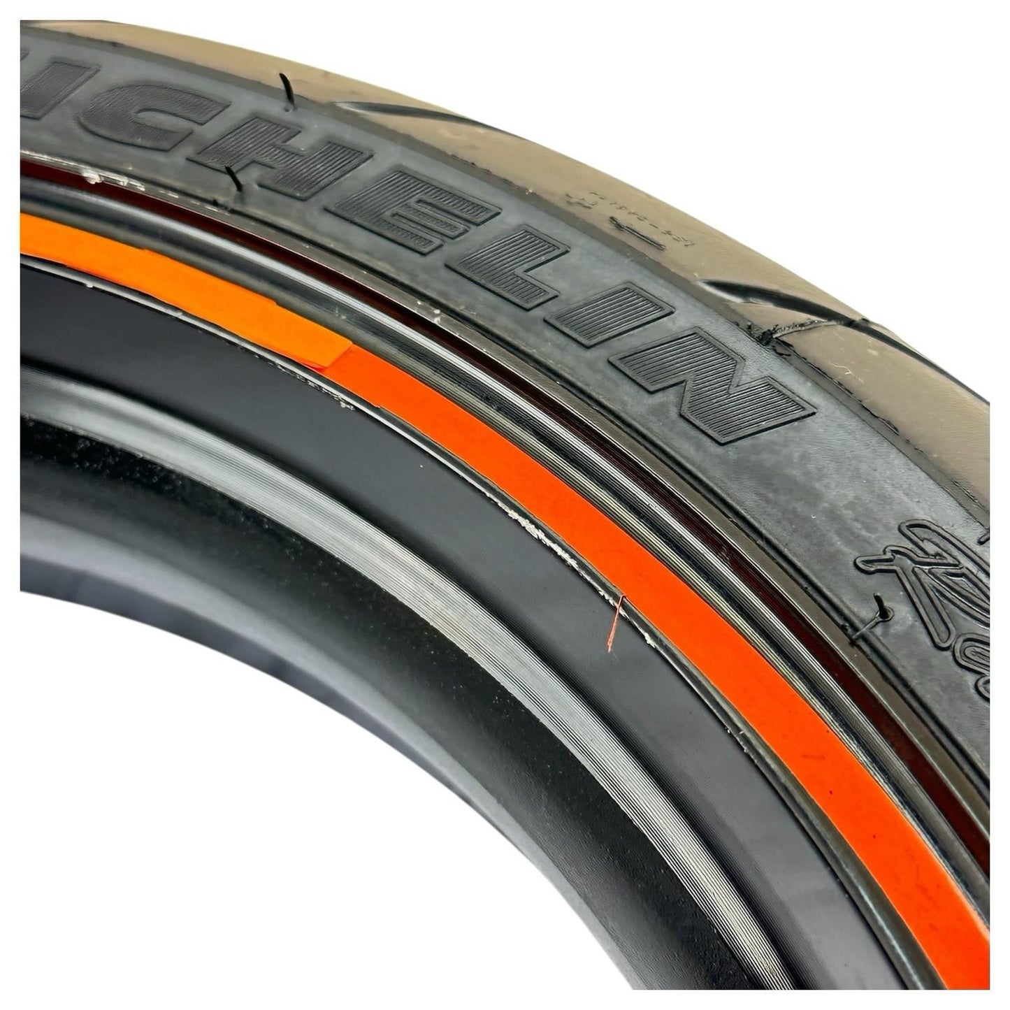 2007 2008 SUZUKI GSXR 1000 FRONT WHEEL RIM TIRE RUBBER BLACK ORANGE STOCK OEM