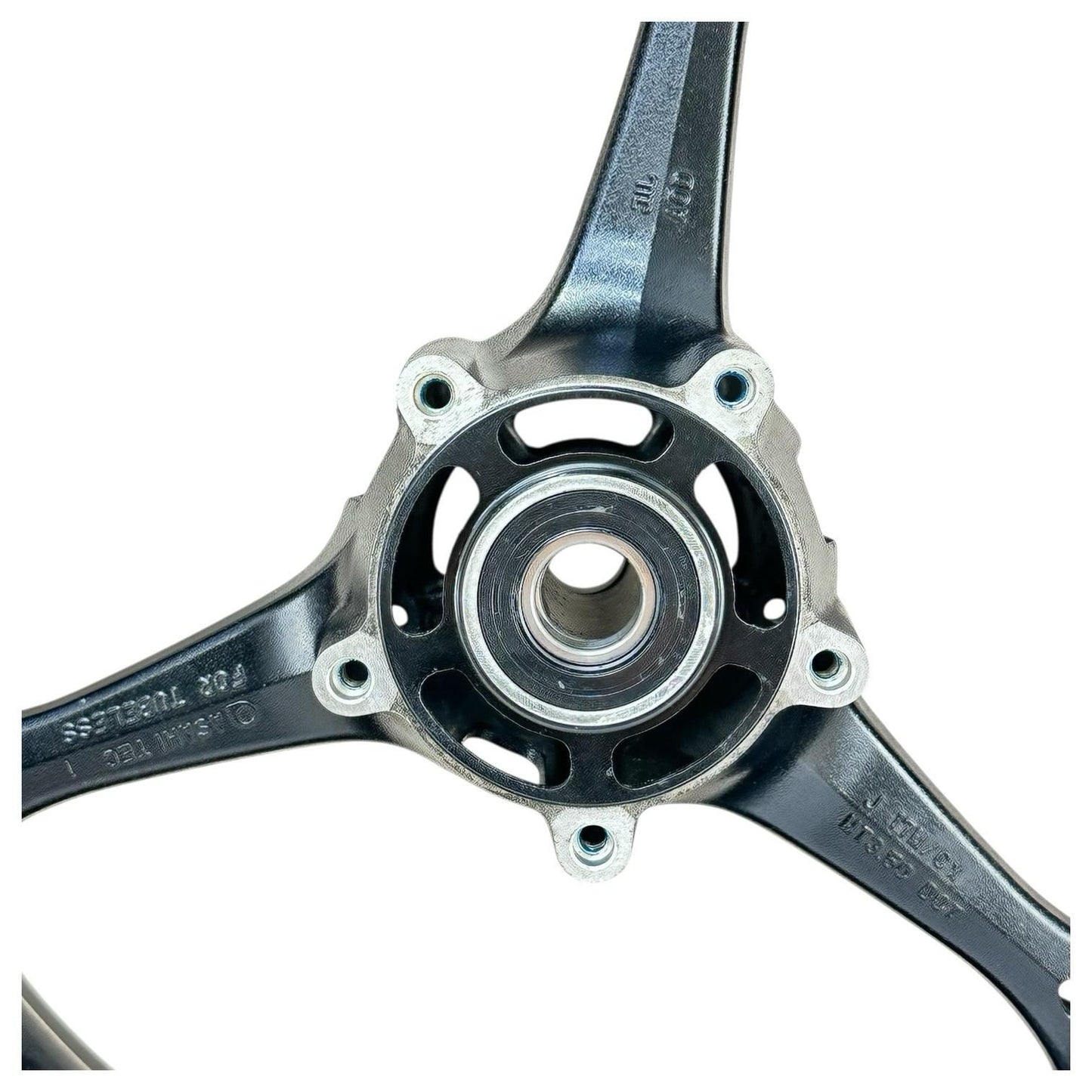 2007 2008 SUZUKI GSXR 1000 FRONT WHEEL RIM TIRE RUBBER BLACK ORANGE STOCK OEM