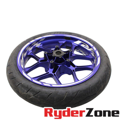 2015 - 2024 YAMAHA YZF R1 R1M FRONT WHEEL RIM STRAIGHT BLUE *SMALL SCUFF*