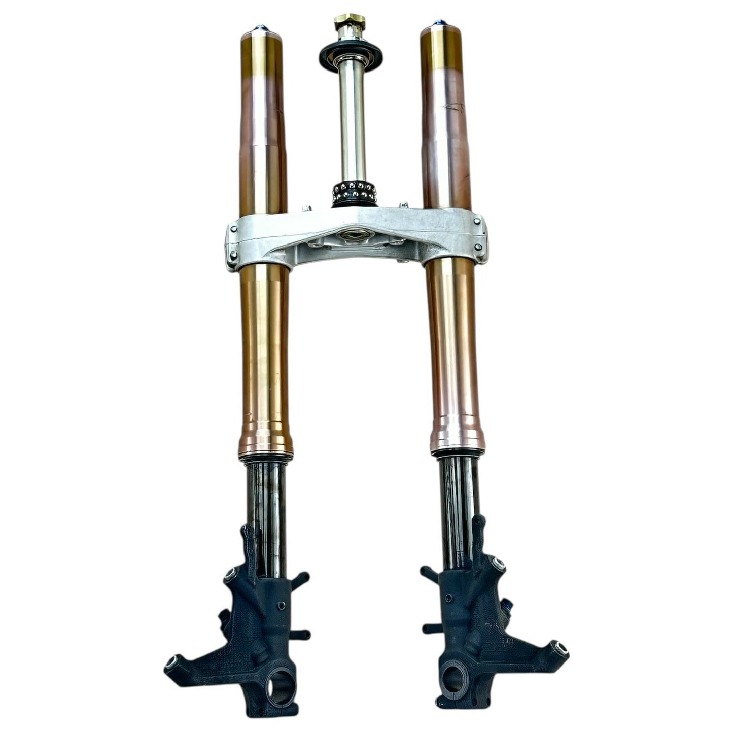 2007 2008 SUZUKI GSXR 1000 FORKS TRIPLE TREE FRONT SUSPENSION TUBES SET STOCK