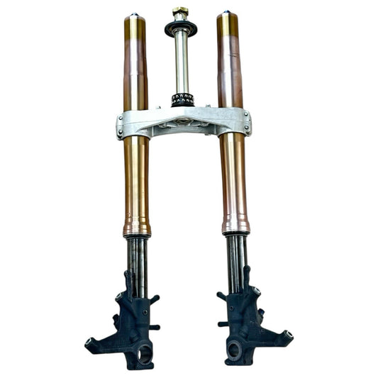 2007 2008 SUZUKI GSXR 1000 FORKS TRIPLE TREE FRONT SUSPENSION TUBES SET STOCK