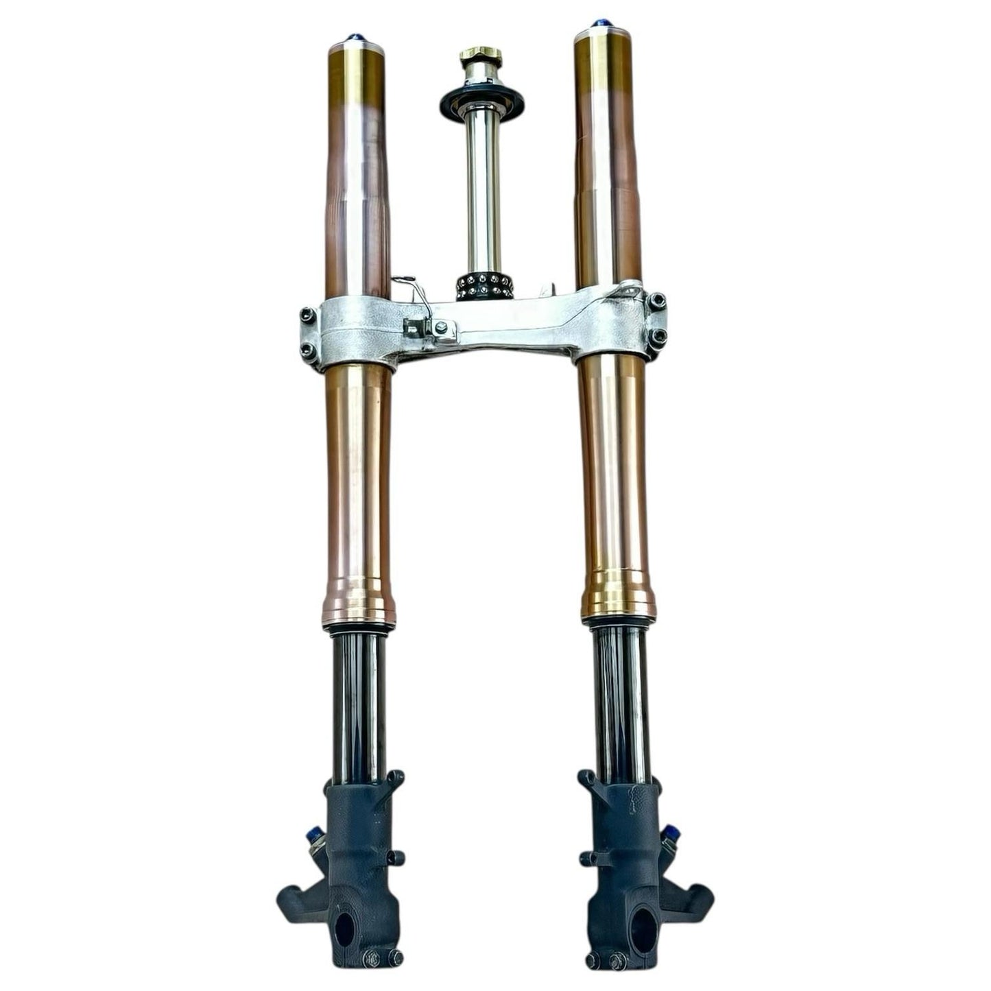 2007 2008 SUZUKI GSXR 1000 FORKS TRIPLE TREE FRONT SUSPENSION TUBES SET STOCK