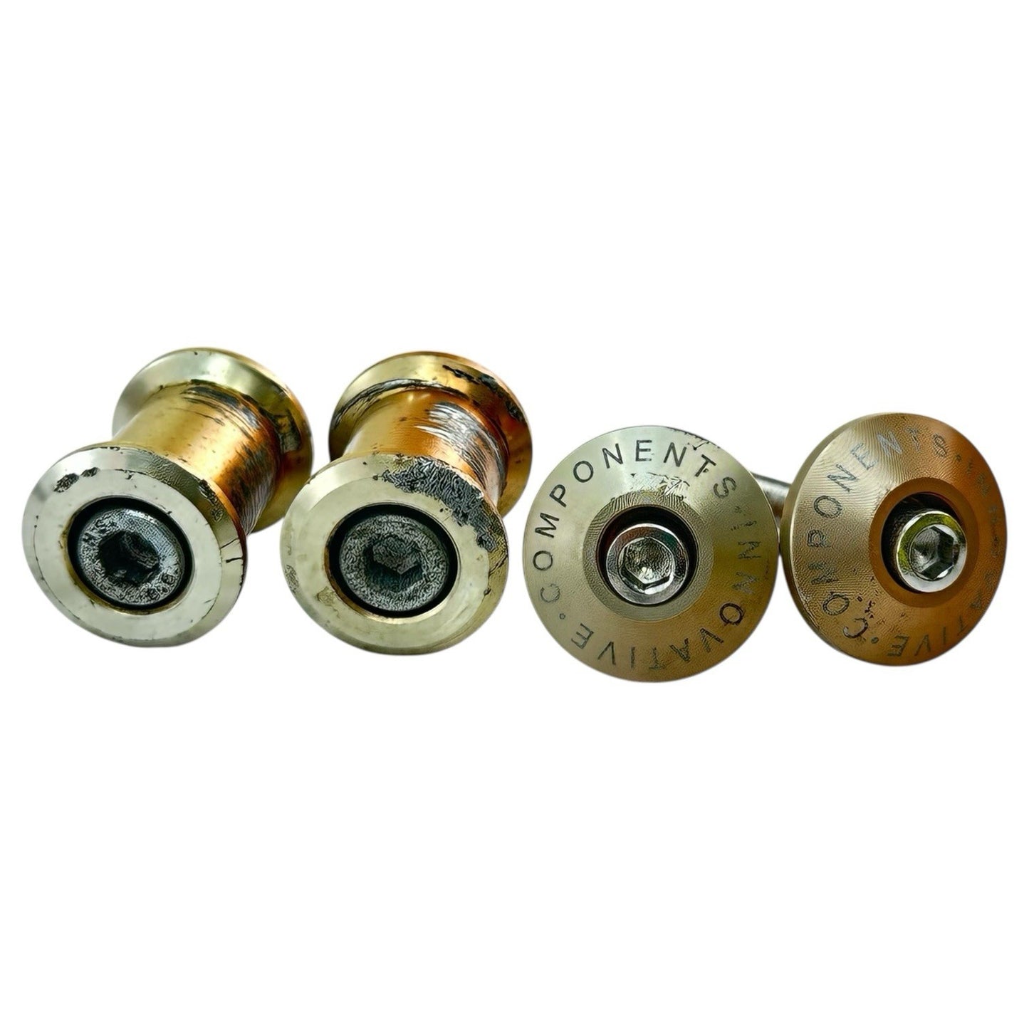 2007 2008 SUZUKI GSXR 1000 SWINGARM SPOOLS SET BOLTS SCREWS HARDWARE *SCUFFED*