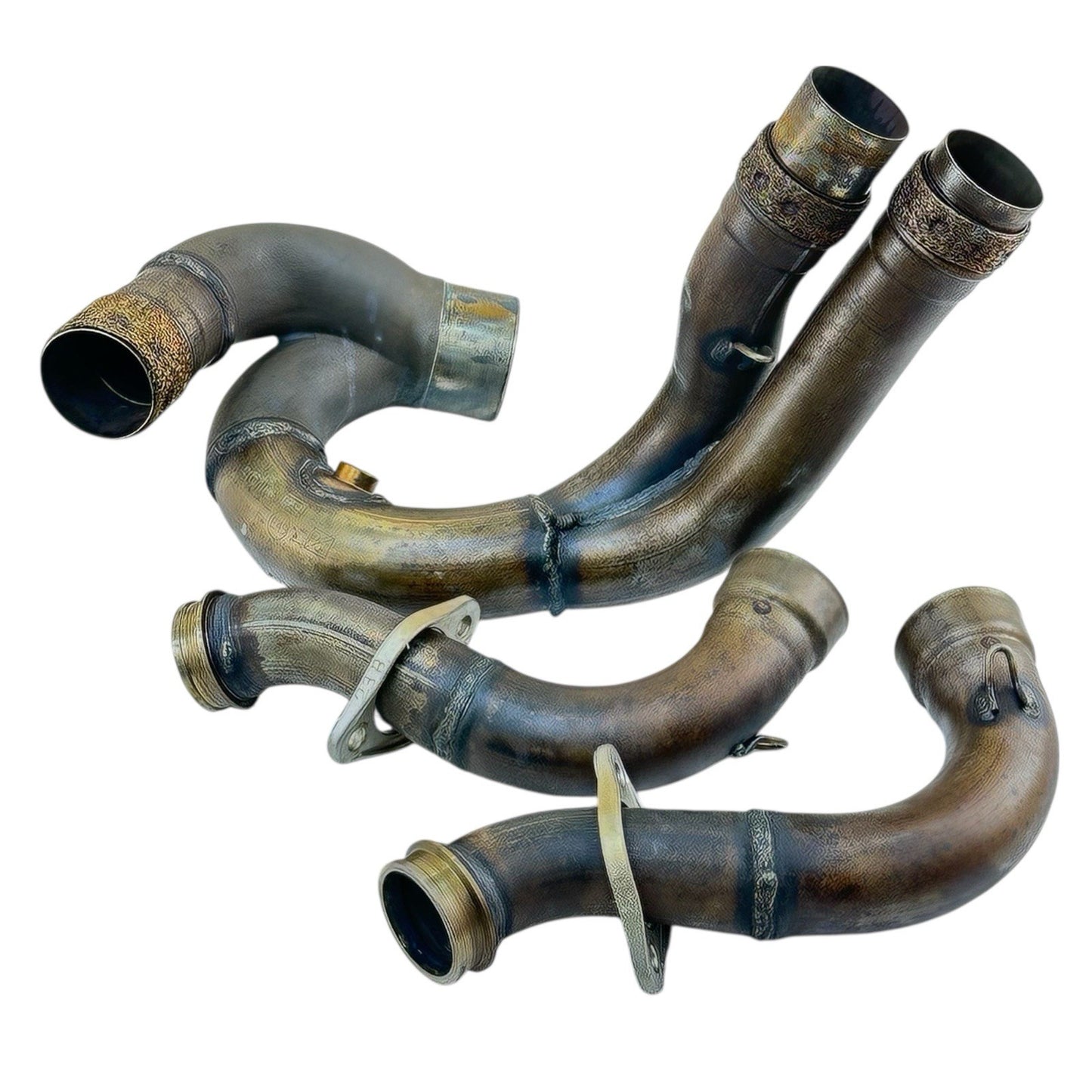 2021 - 2024 APRILIA RSV4 EXHAUST HEADER PIPES MANIFOLD MID STOCK OEM *DENT*
