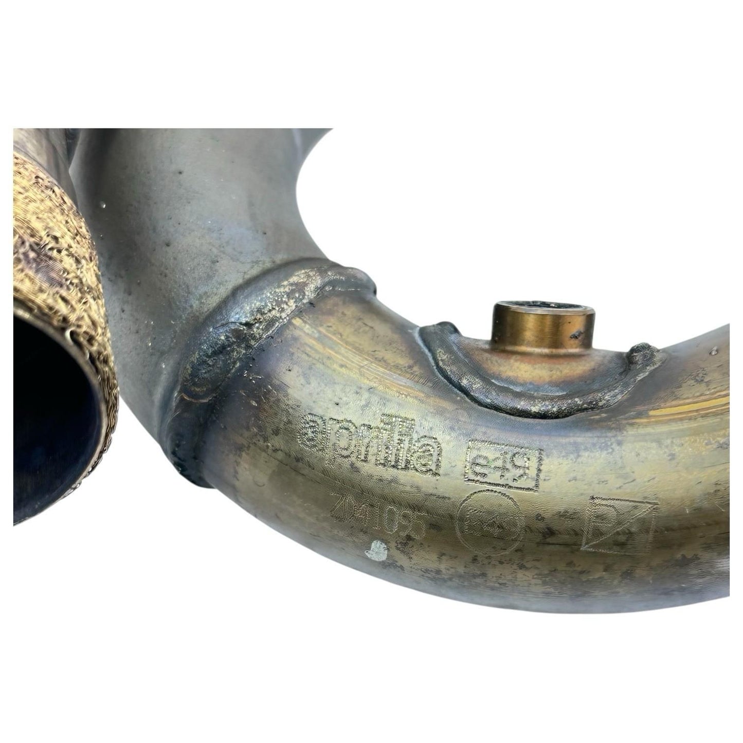 2021 - 2024 APRILIA RSV4 EXHAUST HEADER PIPES MANIFOLD MID STOCK OEM *DENT*