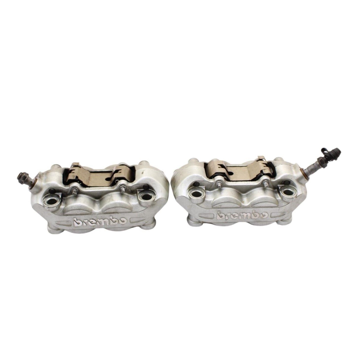 2008 - 2013 DUCATI 848 FRONT BRAKE CALIPER SET PAIR RIGHT LEFT BREMBO SILVER OE