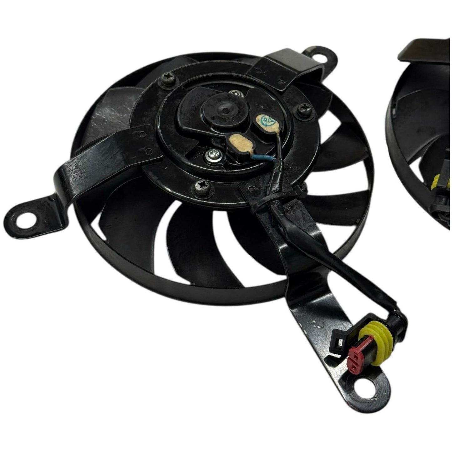 2008 - 2013 DUCATI 848 RADIATOR COOLING SYSTEM FAN BLOWER MOTORS CAP BLACK