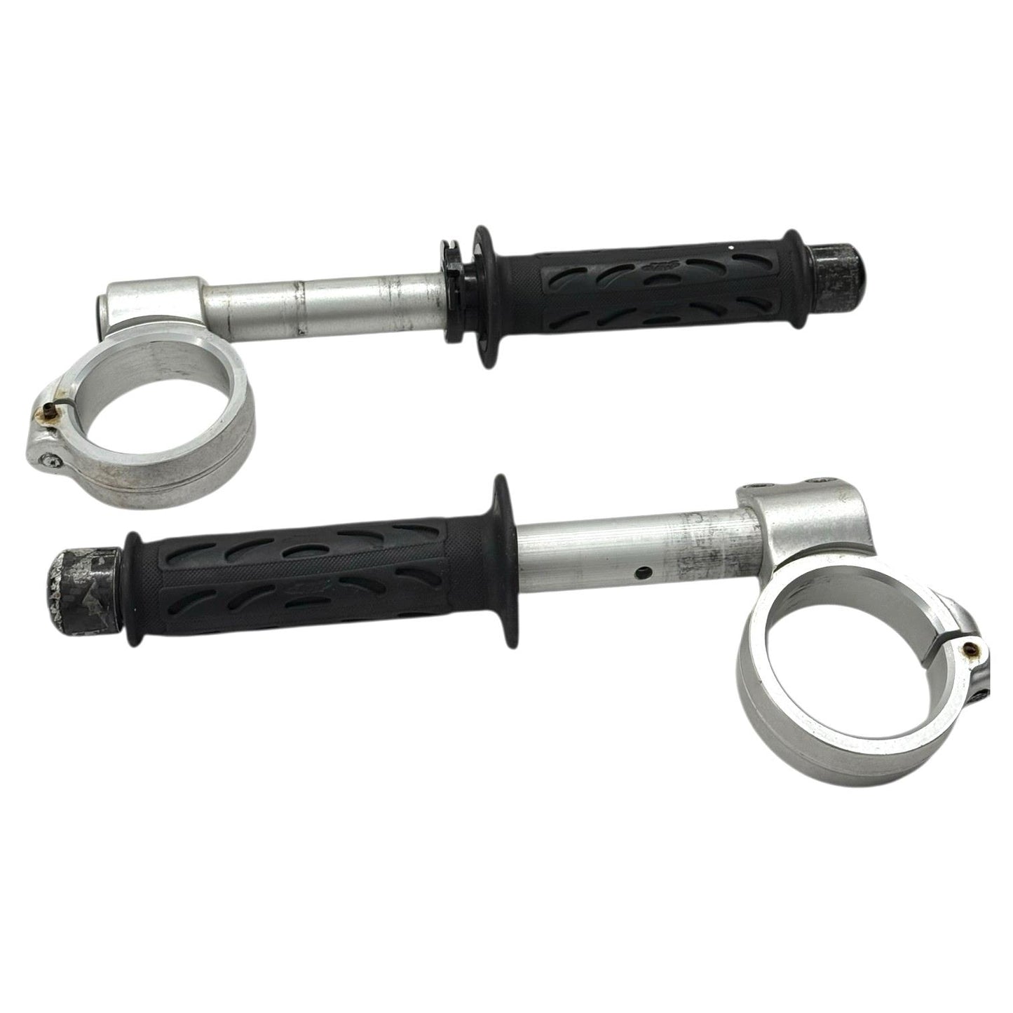 2008 - 2013 DUCATI 848 HANDLEBAR CLIP ON GRIPS SILVER STOCK