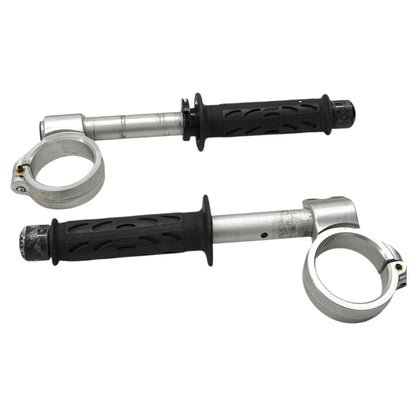 2008 - 2013 DUCATI 848 HANDLEBAR CLIP ON GRIPS SILVER STOCK