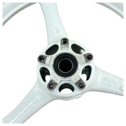 2016 - 2020 KAWASAKI NINJA ZX10R FRONT WHEEL RIM TIRE RUBBER WHITE STOCK OEM