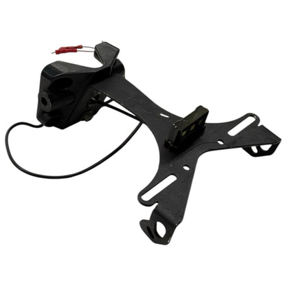 2008 - 2013 DUCATI 848 EVO REAR LICENSE PLATE TAG BRACKET / LIGHT MOUNT BLACK