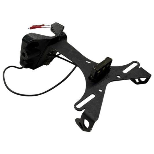 2008 - 2013 DUCATI 848 EVO REAR LICENSE PLATE TAG BRACKET / LIGHT MOUNT BLACK