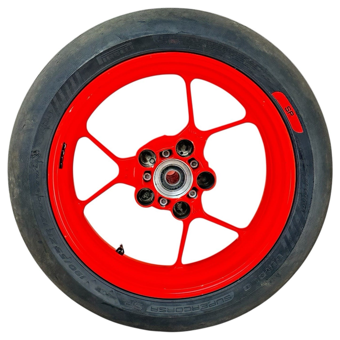 2015 2016 APRILIA RSV4 RF REAR WHEEL BACK RIM TIRE RUBBER RED STOCK *SCUFFED*
