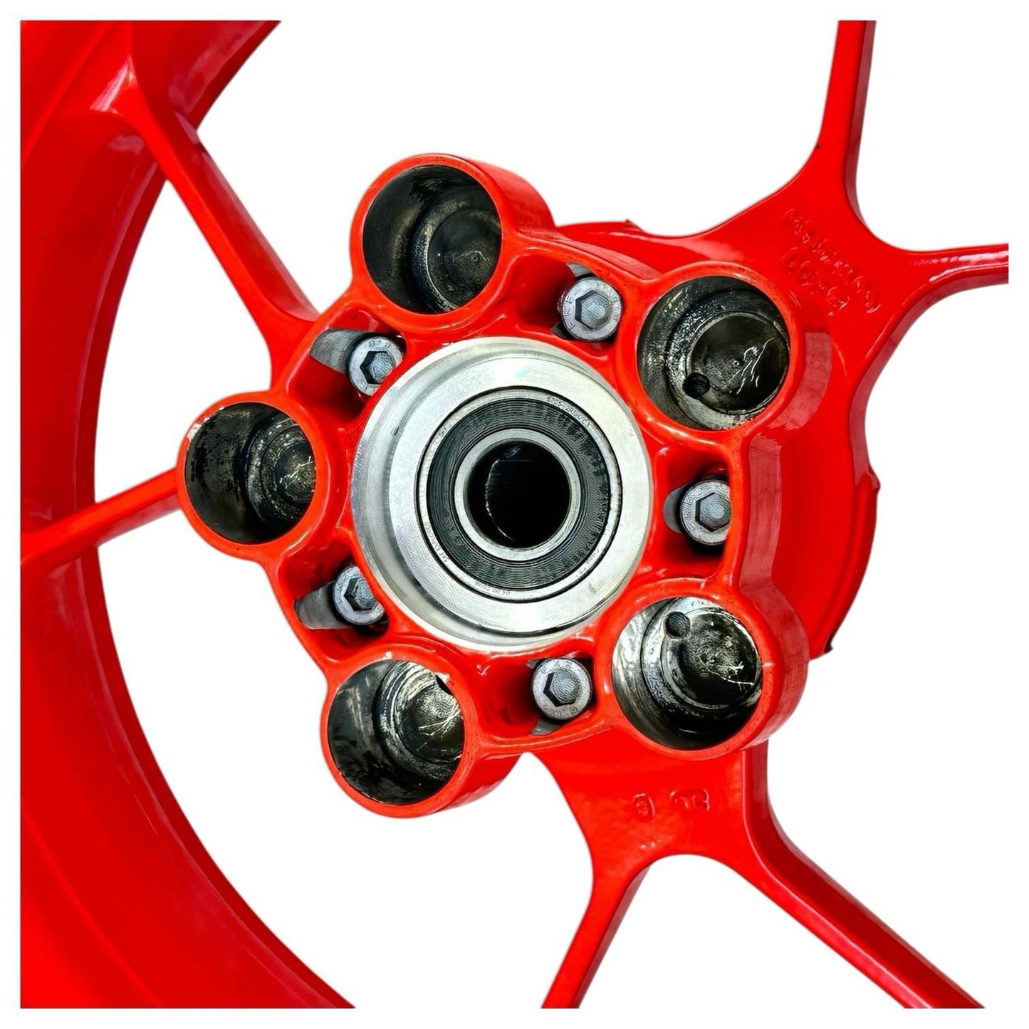 2015 2016 APRILIA RSV4 RF REAR WHEEL BACK RIM TIRE RUBBER RED STOCK *SCUFFED*