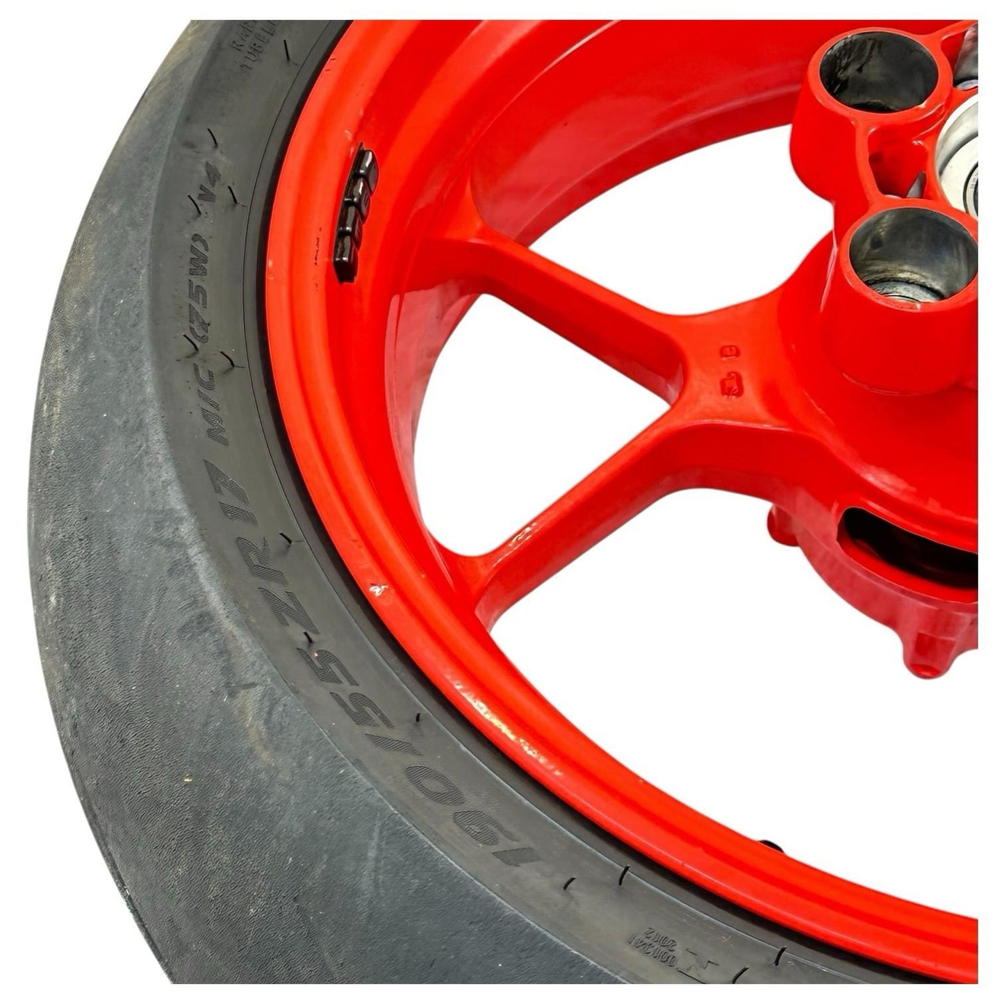 2015 2016 APRILIA RSV4 RF REAR WHEEL BACK RIM TIRE RUBBER RED STOCK *SCUFFED*