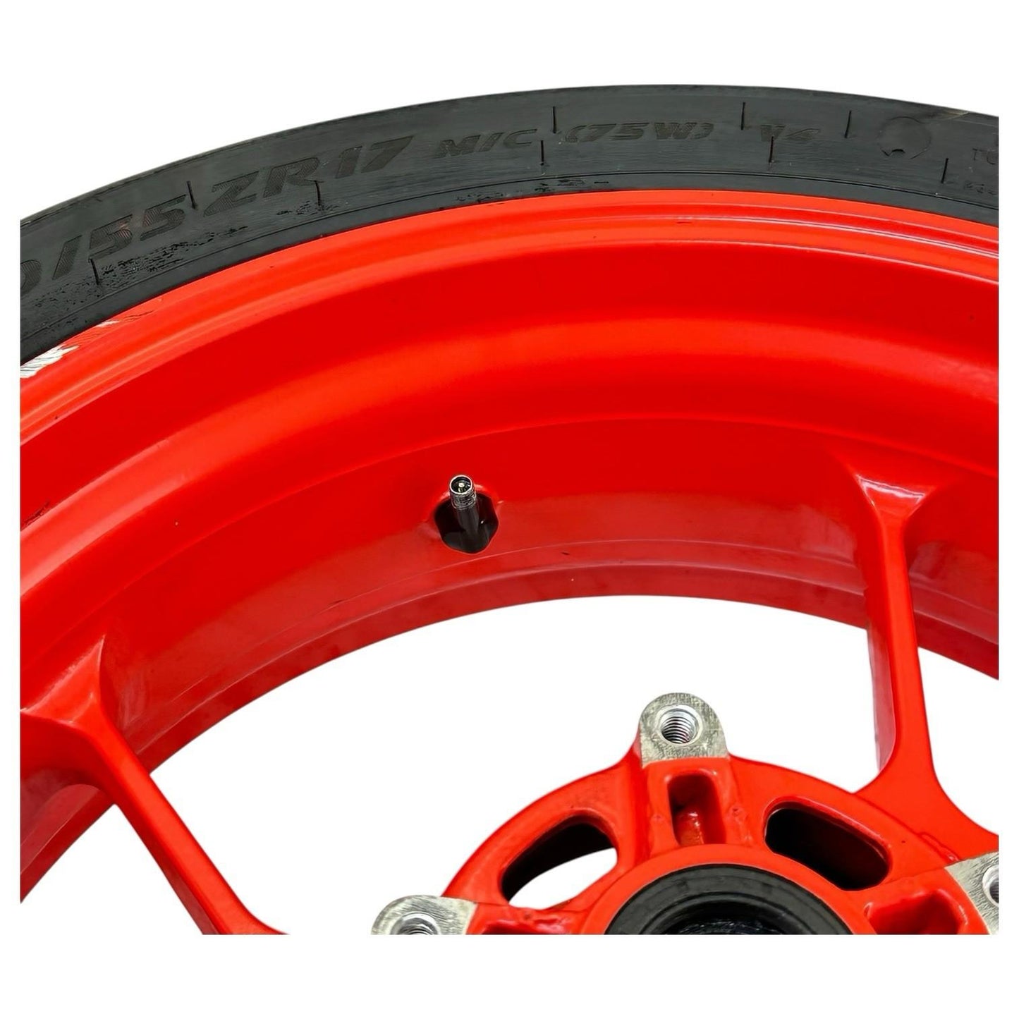 2015 2016 APRILIA RSV4 RF REAR WHEEL BACK RIM TIRE RUBBER RED STOCK *SCUFFED*