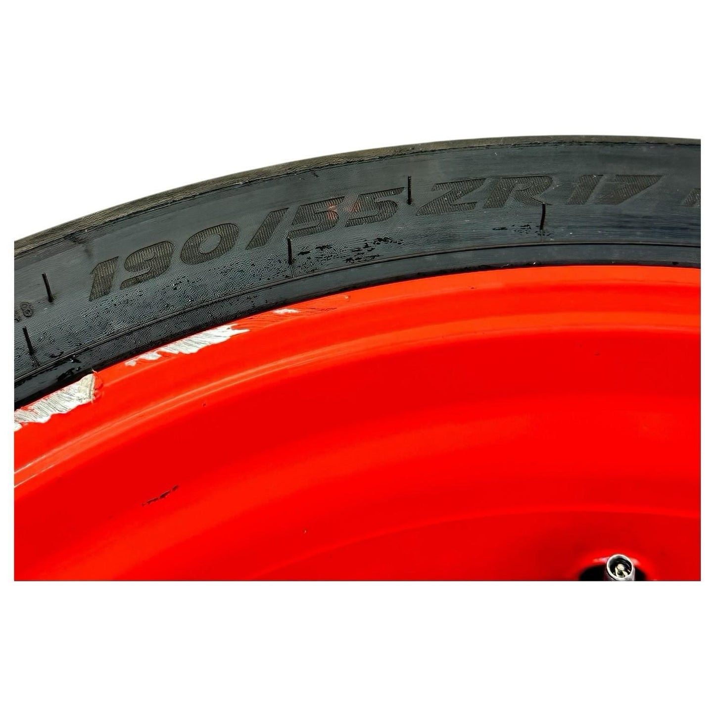 2015 2016 APRILIA RSV4 RF REAR WHEEL BACK RIM TIRE RUBBER RED STOCK *SCUFFED*