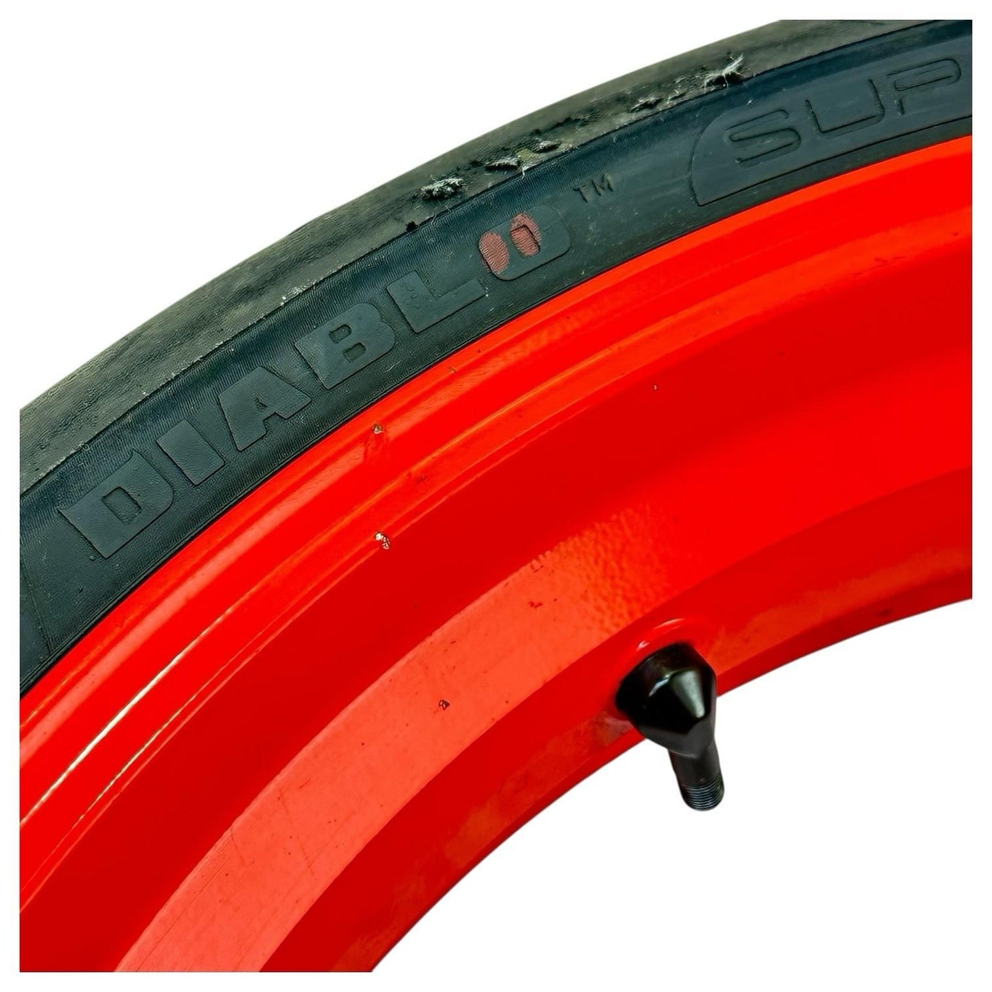 2015 2016 APRILIA RSV4 RF FRONT WHEEL RIM TIRE RUBBER RED STOCK OEM *BENT*