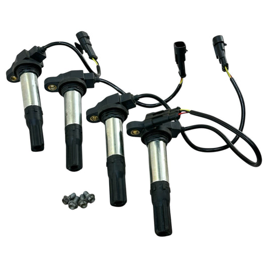 2015 2016 APRILIA RSV4 RF IGNITON COILS SPARK PLUG CAPS STICKS SET STOCK OEM