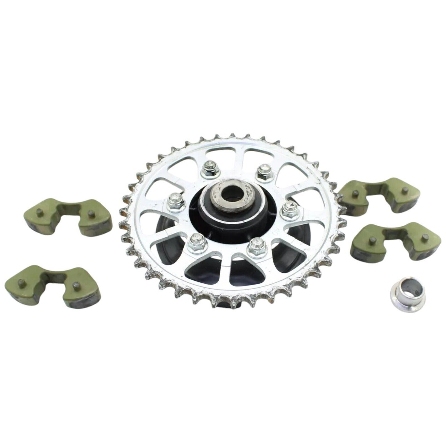 2006 2007 KAWASAKI NINJA ZX10R REAR SPROCKET HUB SILVER DAMPERS SUNSTAR