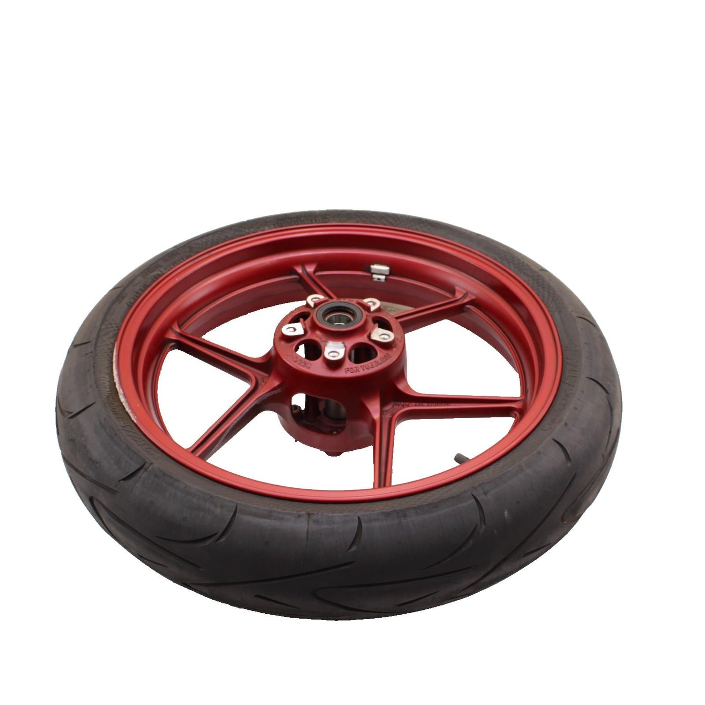 2024 - 2025 KAWASAKI NINJA ZX6R FRONT WHEEL RIM TIRE RED STOCK OEM *SCUFFED*