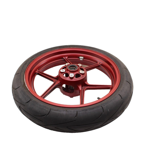 2024 - 2025 KAWASAKI NINJA ZX6R FRONT WHEEL RIM TIRE RED STOCK OEM *SCUFFED*