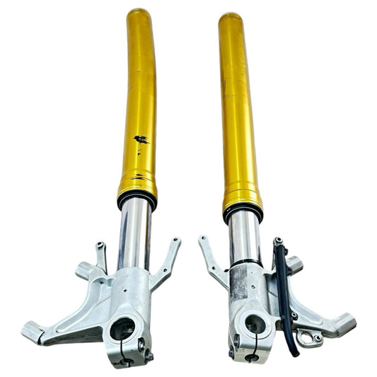 2015 2016 APRILIA RSV4 RF FRONT FORKS SUSPENSION TUBES ABSORBERS SET OEM *BENT*