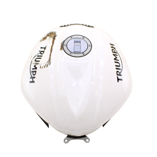 2013 - 2017 TRIUMPH DAYTONA 675R GAS TANK FUEL PETROL RESERVOIR WHITE *SCUFFED*