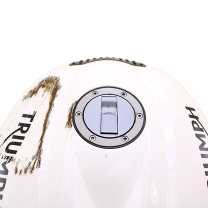 2013 - 2017 TRIUMPH DAYTONA 675R GAS TANK FUEL PETROL RESERVOIR WHITE *SCUFFED*