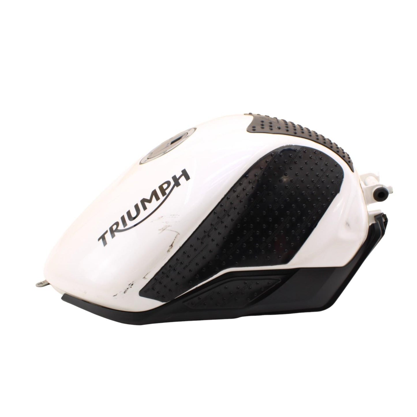 2013 - 2017 TRIUMPH DAYTONA 675R GAS TANK FUEL PETROL RESERVOIR WHITE *SCUFFED*
